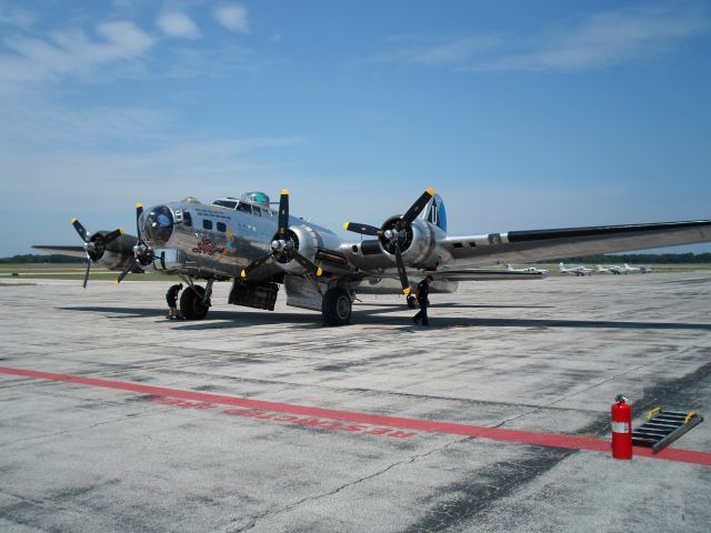 Boeing B-17 Flying Fortress (48-3514) - B-17 Sentimental Journey visiting Muskegon, Michigan KMKG and giving rides. Summer of 2013.