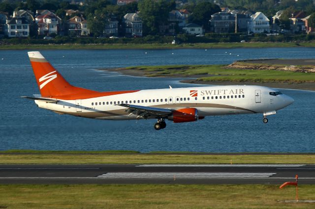 BOEING 737-400 (N804TJ) - Swift Air 9103 arriving from omaha, NE