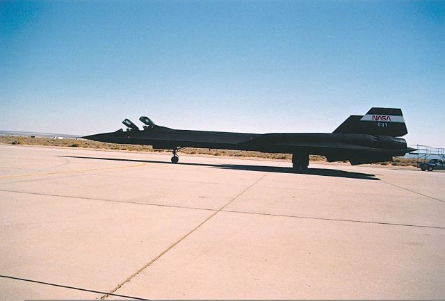 Lockheed Blackbird (NASA831) - NASA 831 taxing by the crowd line at the USAF Edwards AFB Open House and Air Show 10-18-1997.  As the aircraft taxied by you could feel the heat from it after doing a super sonic fly by.