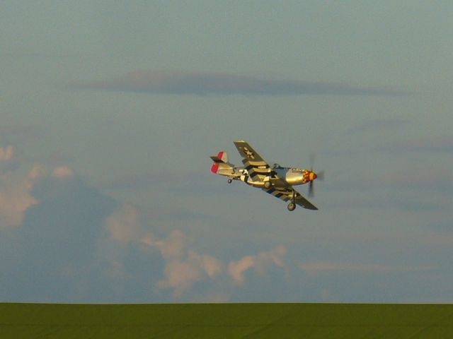 North American P-51 Mustang — - evening landing after the airshow JUly 2012