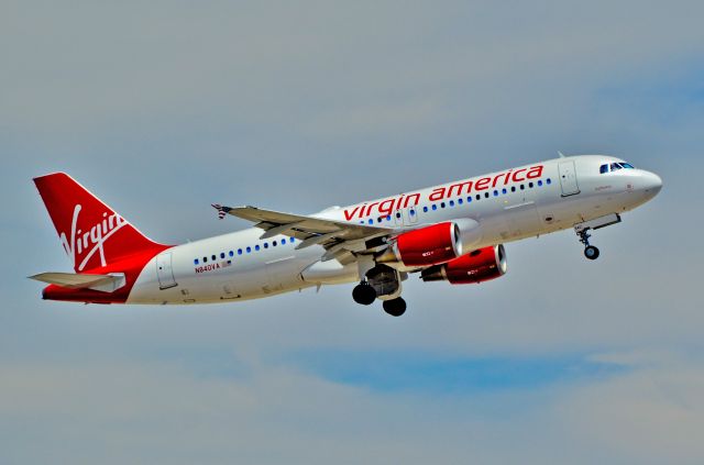 Airbus A320 (N840VA) - N840VA Virgin America 2011 Airbus A320-214 C/N 4616 "bytheway"  Las Vegas - McCarran International (LAS / KLAS) USA - Nevada, July 18, 2012 Photo: Tomás Del Coro