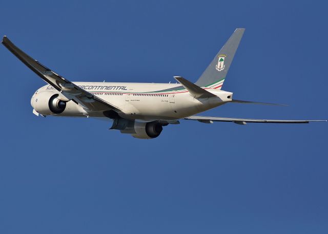 BOEING 777-200LR (CS-TQX) - A 1st time and surprise visitor to Boston Logan Airport !