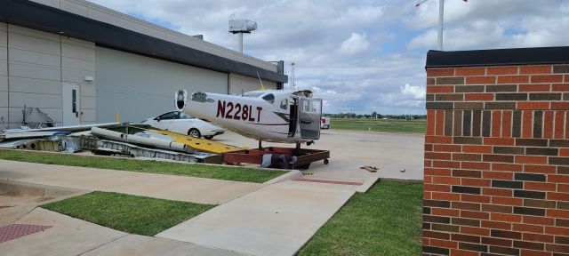 Cessna 206 Stationair (N228LT) - Aircraft disassembled outside Canadian Valley Technology Center, Aviation Maintenence program.