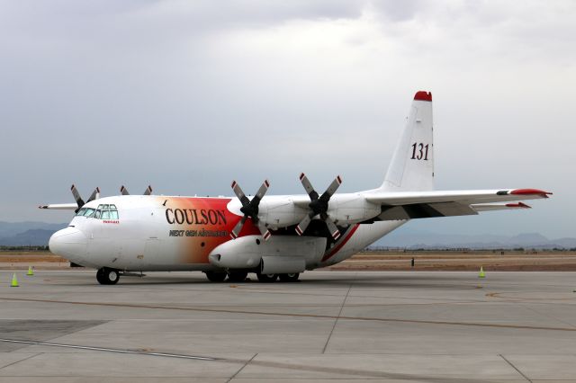 Lockheed C-130 Hercules — - Tanker 131 overnights at Gateway in the midst of fighting Arizona fires.