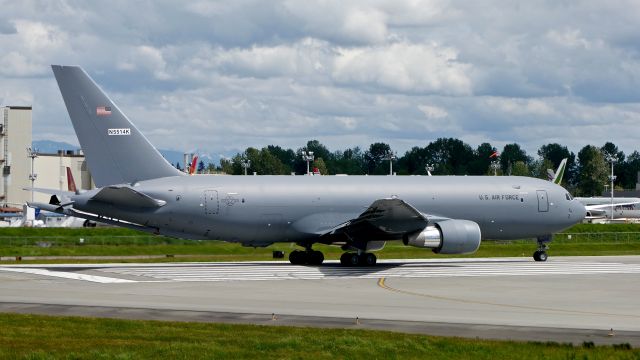 Boeing Pegasus (N5514K) - BOE052 begins a high speed taxi test on Rwy 16R on 5.13.20. (KC-46A / ser #1846052 / ln 1192 / cn 41870). 