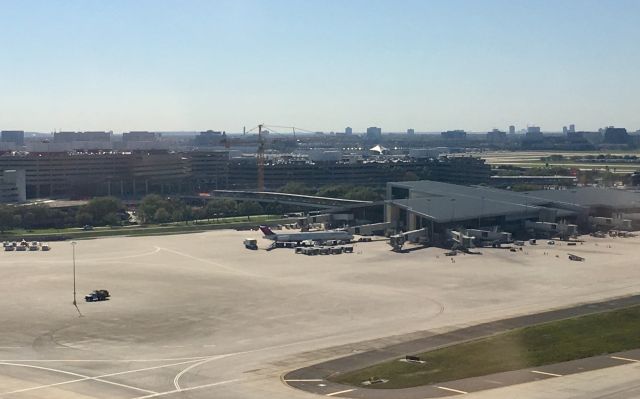 McDonnell Douglas MD-88 — - Overview of the Delta terminal with an MD-88 at the gate!