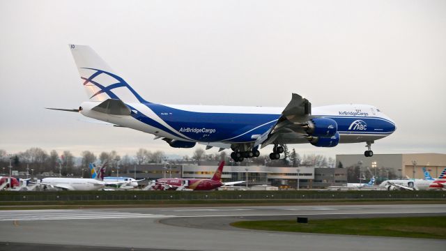 BOEING 747-8 (VQ-BIO) - BOE610 on short final to Rwy 16R to complete a ferry flight from KPDX on 2.25.20. (B747-8F / ln 1558 / cn 63784).