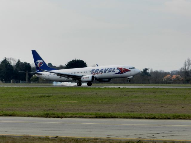 Boeing 737-700 (OK-TVS) - Atterrissage à l'aéroport de Nantes