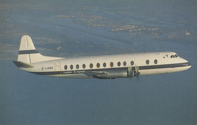 VICKERS Viscount (G-LOND) - scanned from postcardbr /London express