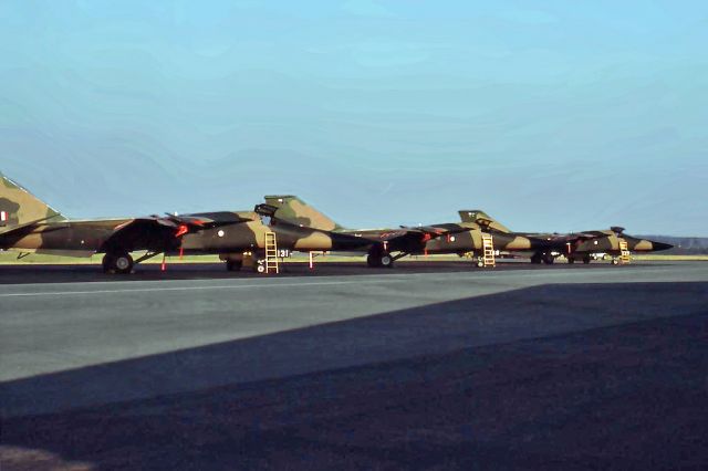 Grumman EF-111 Raven (A8131) - General Dynamics F-111C line up A8-131, 138 n 139 RAAF Pearce (YPEA) November 1978.