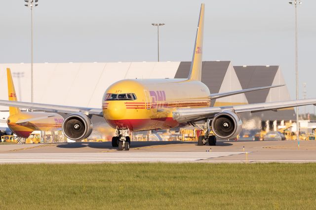 BOEING 767-300 (N371CM) - ABX 763 lining up on 36R in the early morning light!