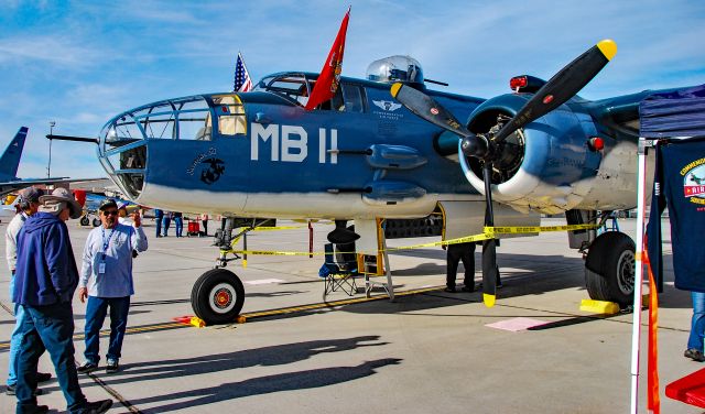 North American TB-25 Mitchell (N5865V) - N5865V 1944 North American PBJ-1J "Semper Fi" s/n 108-34263 Marines 35857 - Aviation Nation 2022br /Nellis AFB (LSV / KLSV)br /USA - Nevada, November 5, 2022br /Photo: TDelCoro 