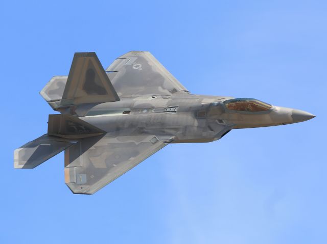 Lockheed F-22 Raptor — - F-22 Raptor Afterburner Passbr /Chino Planes of Fame 2014 AirShow