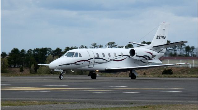 Cessna Citation Excel/XLS (N817LF) - Taxiing to parking is this 2001 Cessna 560XL Citation Excel in the Spring of 2024.