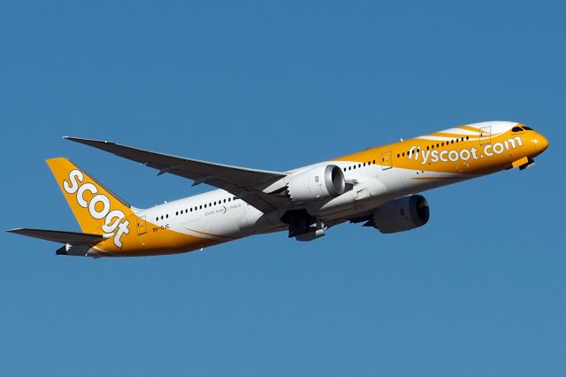 Boeing 787-9 Dreamliner (9V-OJC) - Boeing 787-9 sn37114_284. Scoot 9V-OJC  name Inspiring Spirit rwy 21 YPPH 30br /December 2021