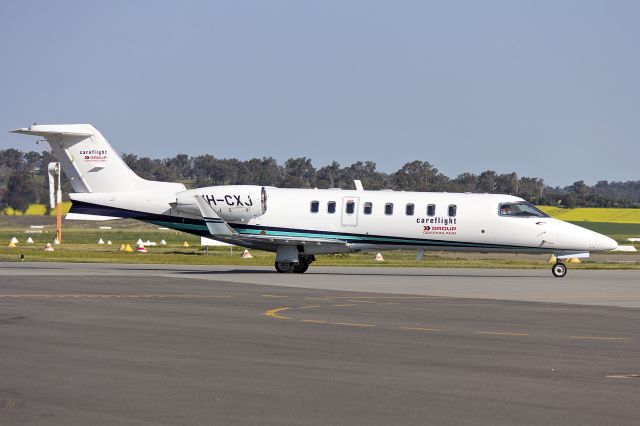 Learjet 45 (VH-CXJ) - CMS Air Ambulance (VH-CXJ) Bombardier Learjet 45 taxiing at Wagga Wagga Airport