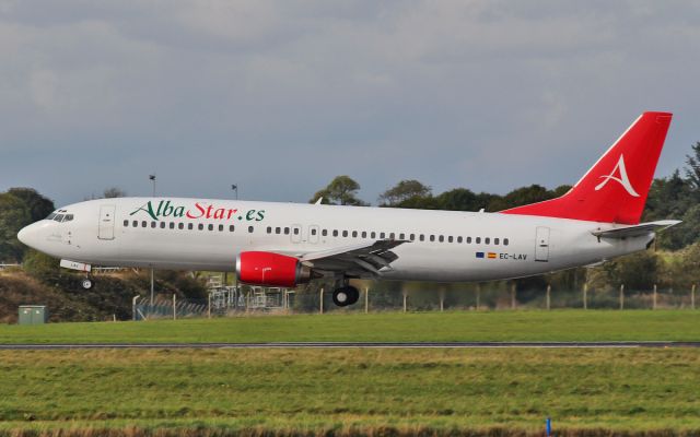 EC-LAV — - alba star 737 ec-lav about to land at shannon 7/10/14.