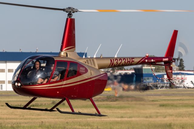 Robinson R-66 (N323HE) - Landing at Customs from CTB.