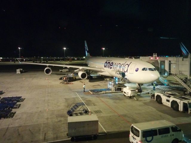 Airbus A340-300 (OH-LQE) - FIN82 waiting to depart from Singapore to Helsinki