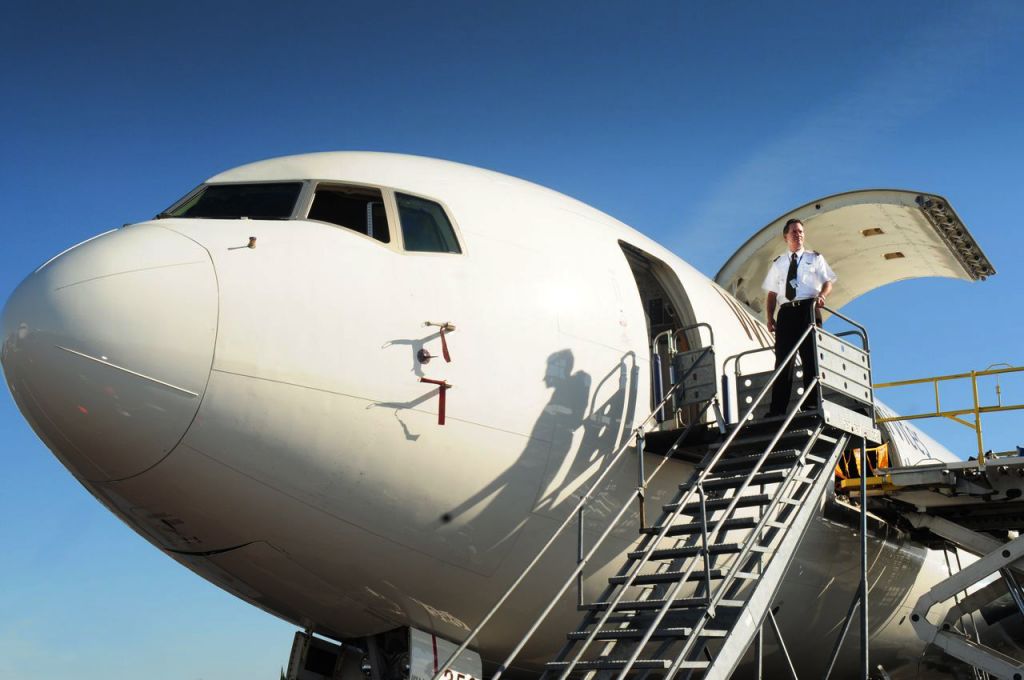 N350UOP — - UPS first officer over looks loading operations at Mather field, Rancho Cordova, CA.