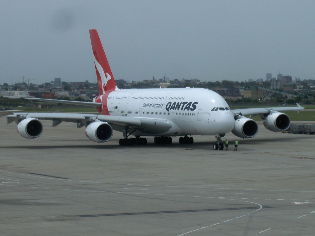 Airbus A380-800 (VH-OQA) - At the Sydney Airport first week of November 2008