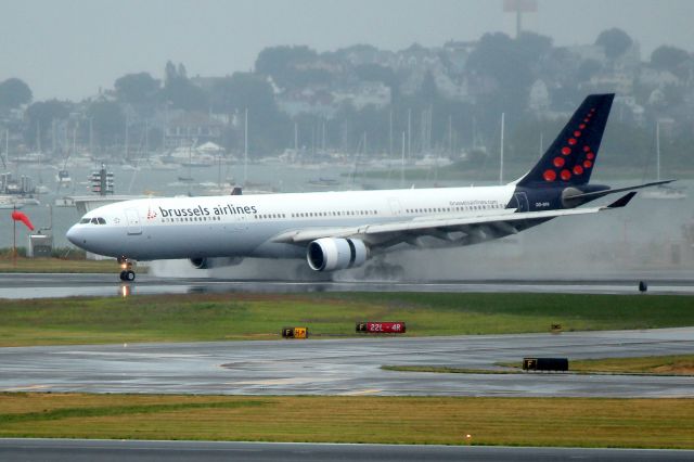 Airbus A330-300 (OO-SFN) - Beeline 501 BRU-JFK, weather diversion to Boston and more bad weather.