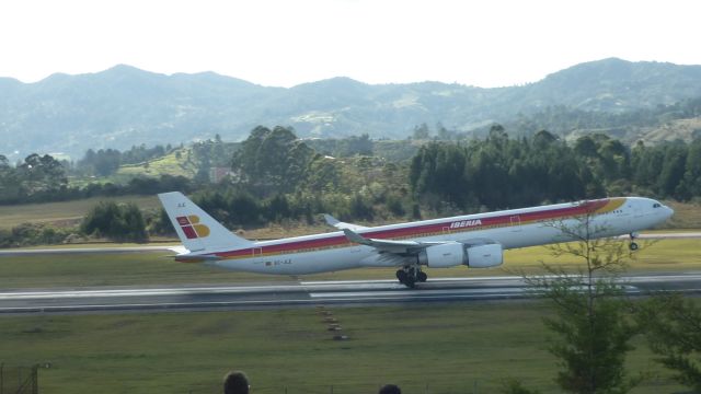 Airbus A340-600 (EC-JLE) - Diverted because a bad weather in Bogota as IB6585