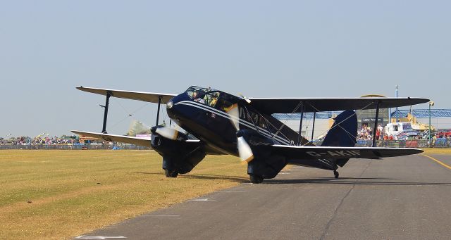 G-AKIF — - De-Havilland Dragon Rapide giving pleasure flights at Duxford U.K.