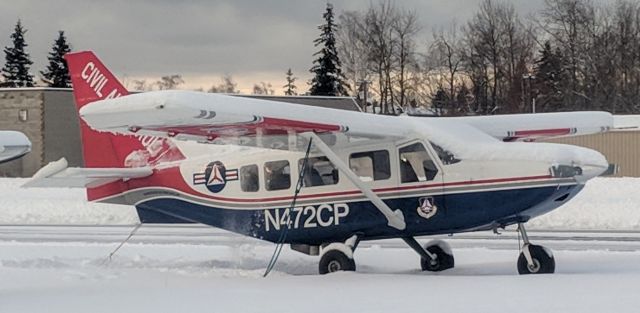 GIPPSLAND GA-8 Airvan (N472CP) - Flightline, Cleaning snow off, Merrill Field, Anchorage AK