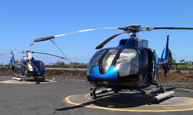 Eurocopter EC-130 (N11FQ) - At the Blue Hawaiian Helicopters heliport located at: 68-690 Waikoloa Rd, Waikoloa Village, HI 96738.