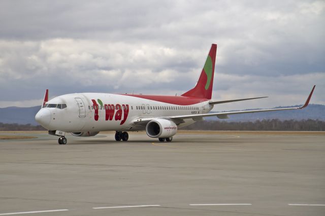 Boeing 737-700 (HL8030) - The first flight of T-way airline in Vladivostok