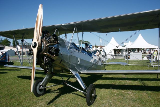 FMA Stieglitz (F-AZMJ) - Focke Wulf FW 44J Stieglitz, La Ferté Alais Airfield (LFFQ) Air Show (Le Temps Des Hélices)