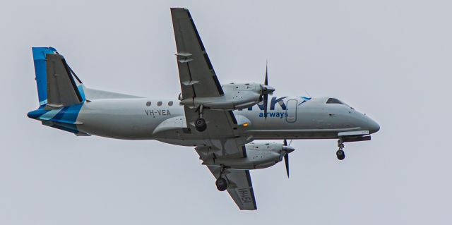 Saab 340 (VH-VEA) - Departed YWLM for YSCB.