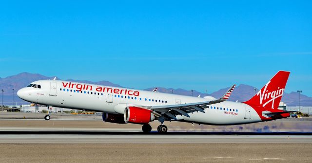 Airbus A321 (N923VA) - N923VA Virgin America Airbus A321-253N s/n 7861 "3-2-1 liftoff" - Airbus A321neo br /br /Las Vegas - McCarran International (LAS / KLAS)br /USA - Nevada, January 7, 2018br /Photo: Tomás Del Coro