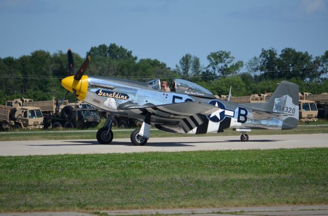 North American P-51 Mustang — - EAA 2011 P-51D "Geraldine" taxiing back to warbirds area.