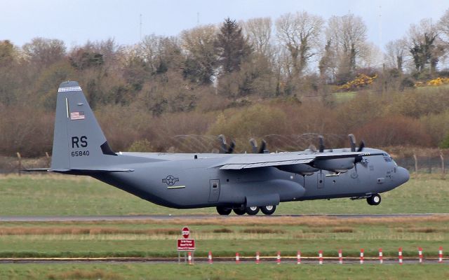 Lockheed C-130 Hercules (16-5840) - "herky37" usaf ramstein c-130j-30 16-5840 dep shannon on its delivery flight 15/4/18.