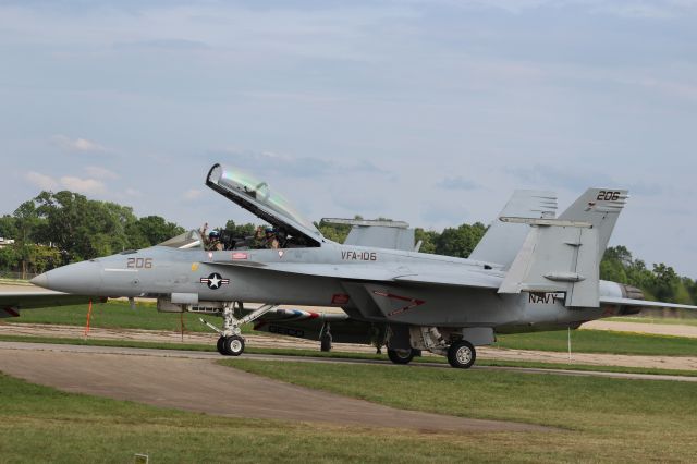 McDonnell Douglas FA-18 Hornet (N165887) - VFA 106 Crew & Aircraft at EAA Airventure 2016.