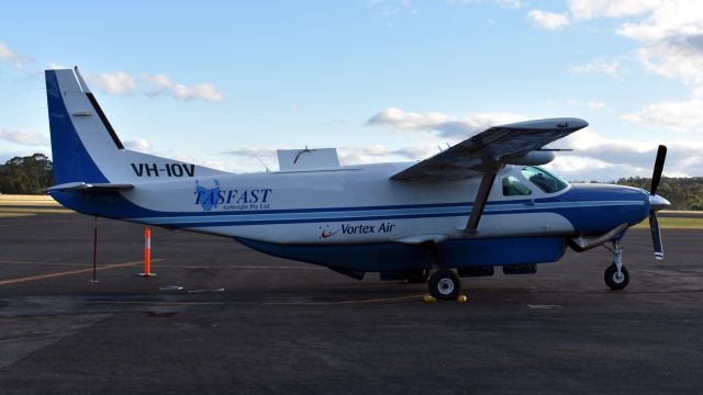 Cessna Caravan (VH-IOV) - Cessna 208B Super Cargomaster VH-IOV at Wynyard Airport Tasmania on 26 January 2017.