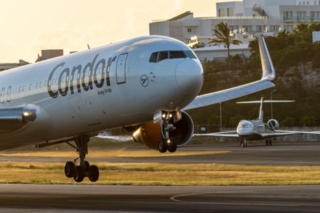 BOEING 767-300 (D-ABUB) - Condor glistening in the beam of the low sun