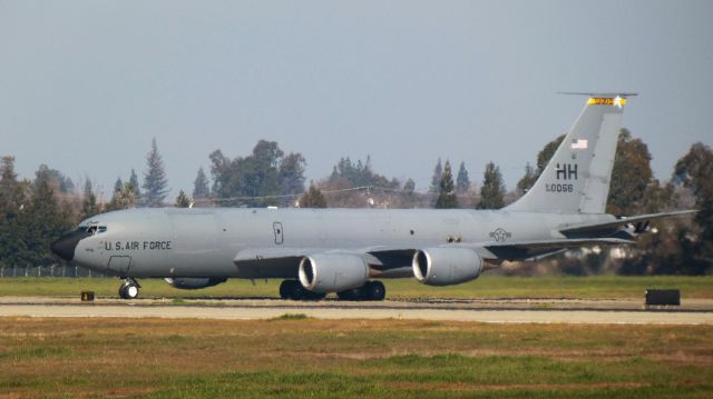 Boeing KC-135A Stratotanker (58-0056) - 58-0056 Gets ready for a loud takeoff from KMCC, I was standing at a dead end near the runway