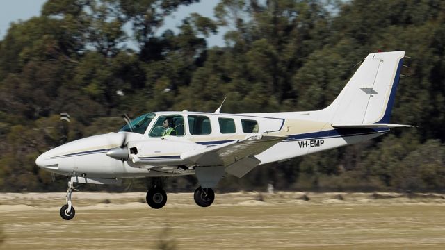 Beechcraft Baron (58) (VH-EMP) - Beech 58 cn TH-1491. VH-EMP YPJT 240720.