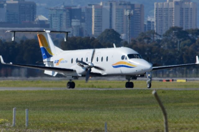 Beechcraft 1900 (VH-ZOA) - On taxiway heading for take-off on runway 05. Thursday 7th August 2014