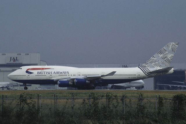 Boeing 747-400 (G-CIVM) - Departure at Narita Intl Airport Rwy34L on 1998/10/07