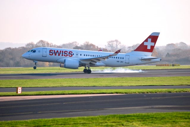 Airbus A220-100 (HB-JBC) - Taken from the Runway visitor centre