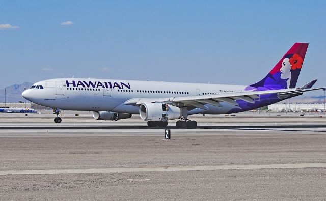 Airbus A330-200 (N383HA) - N383HA Hawaiian Airlines Airbus A330-243 - cn 1217br /"Hanaiakamalama"br /br /McCarran International Airport (KLAS)br /Las Vegas, Nevadabr /TDelCorobr /August 9, 2013