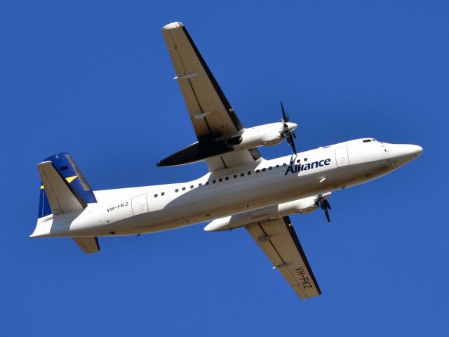 Fokker Maritime Enforcer (VH-FKZ) - Getting airborne off runway 23 on a beautiful Adelaide autumn day. Thursday 12th April 2012.