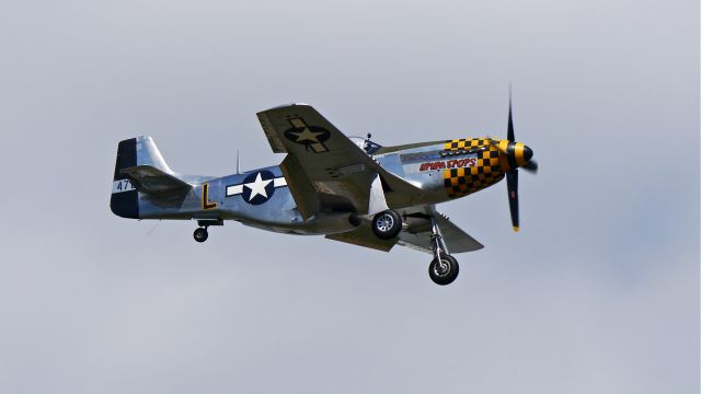 North American P-51 Mustang (N723FH) - Flying Heritage Collections North American P-51D (#44-72364) on final to Rwy 16R on 7/21/14.