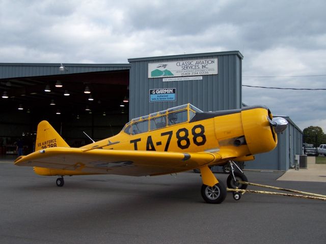 — — - T-6 outside our shop in the Shenandoah Valley!