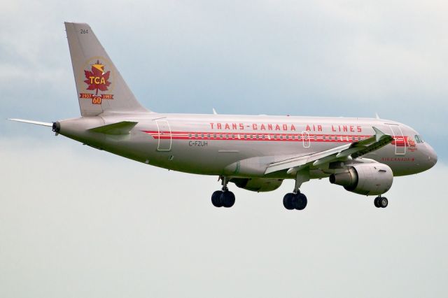 Airbus A319 (C-FZUH) - "Trans-Canada Air Lines" 60th anniversary livery.