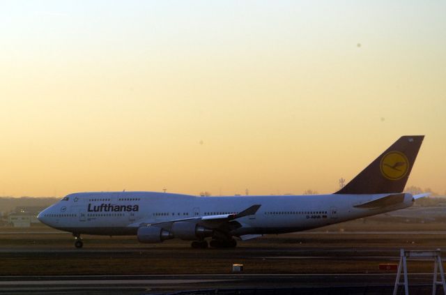 Boeing 747-400 (D-ABVA) - 2003- Taxi to Sunrise and Eternity: Stored 12/2011br /Scrapped 01/2012